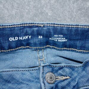 EUC Old Navy Womens Rockstar Super Skinny jeans size 22 mid-rise